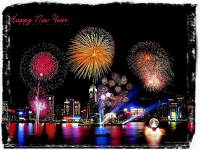 Happy New Year nad wodą