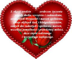Z okazji urodzin - serce