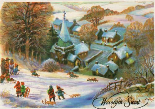 Wesołych Świąt na sankach