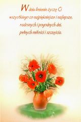 W dniu imienin życzę Ci...