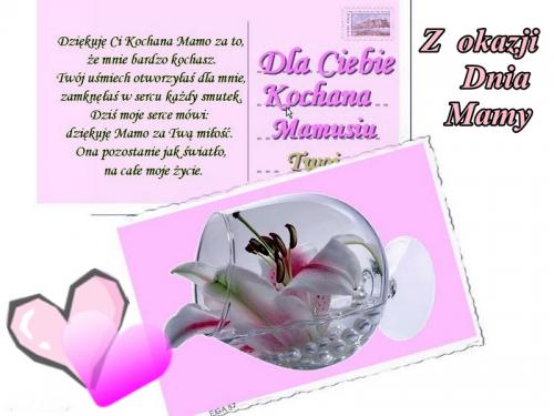 Dla Ciebie kochana mamusiu !