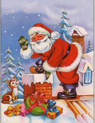 Mikołaj wchodzący do komina