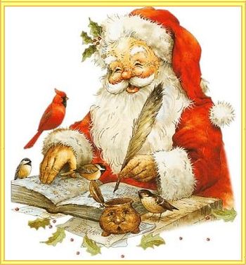 Mikołaj z piórem w ręku