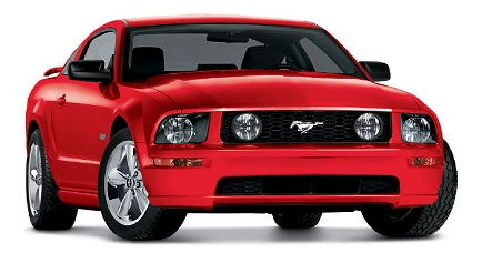 Czerwony mustang