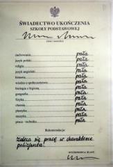 Świadectwo ukończenia szkoły